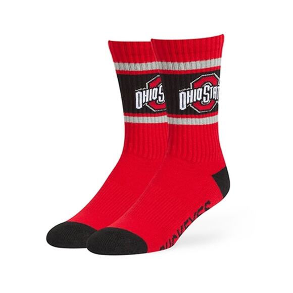 NCAA Ohio State Socks L Buckeyes Navy Stripe Arch Large New Wickening - Picture 3 of 3